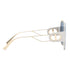 Dior 30Montaigne S5U Cd40081U B6B0 10V Ivory Frame Blue Lens Sunglasses Womens